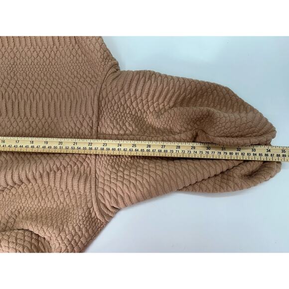 The Good American Womens Sweatshirt Size 5 (2XL) Quilted Snake Rose Gold Hooded - Picture 12 of 14